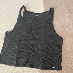 GRAY Cropped Tank